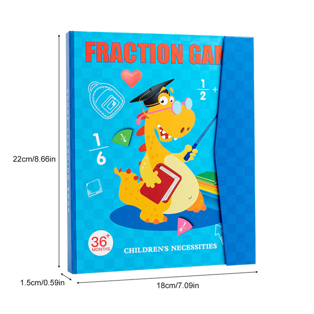 Children Magnetic Fraction Learning Demonstration Book Math Toy Fraction Book Kids Arithmetic