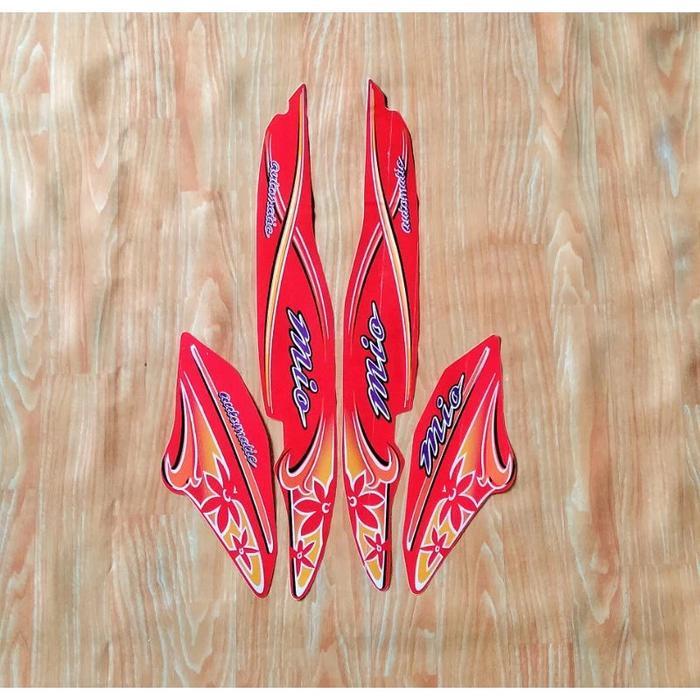 STRIPING YAMAHA MIO SPORTY BUNGA MERAH 2005