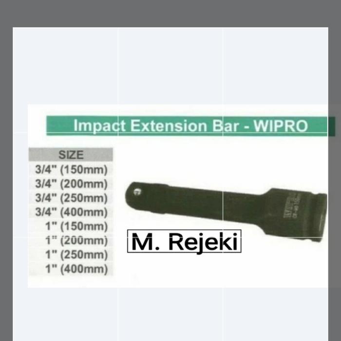 Impact Extension Bar Size 1 Inch 150Mm-Wipro Impact Extension