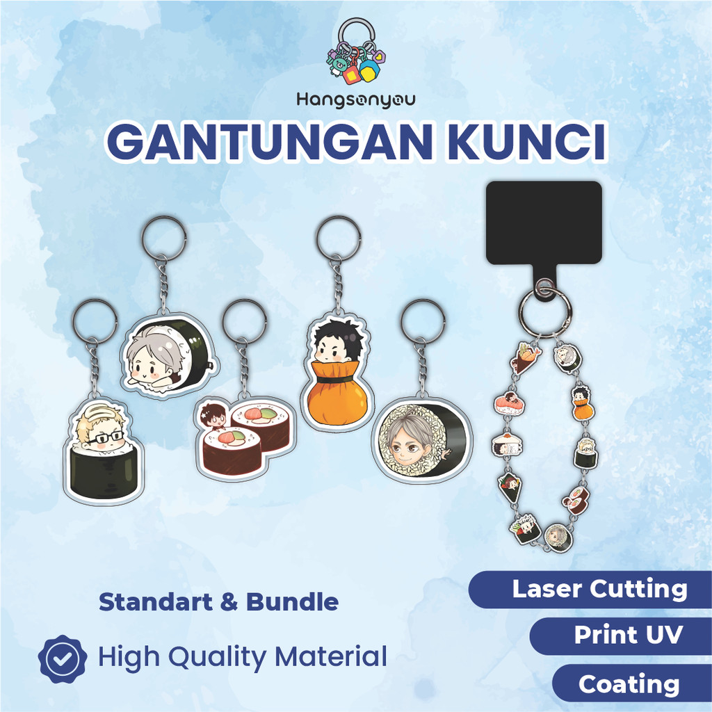 Ganci / Gantungan Kunci Akrilik ANIME HAIKYUU SUSHI