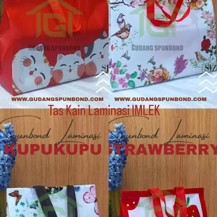 Tas Kain Spunbond LAMINASI IMLEK Premium Goodie bag IMLEK