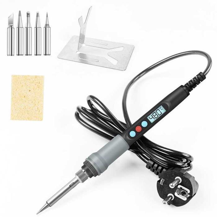 Handskit Soldering Iron Kit 6 in 1 Solder 90 watt Solder 90W 220V LCD Display Adjustable