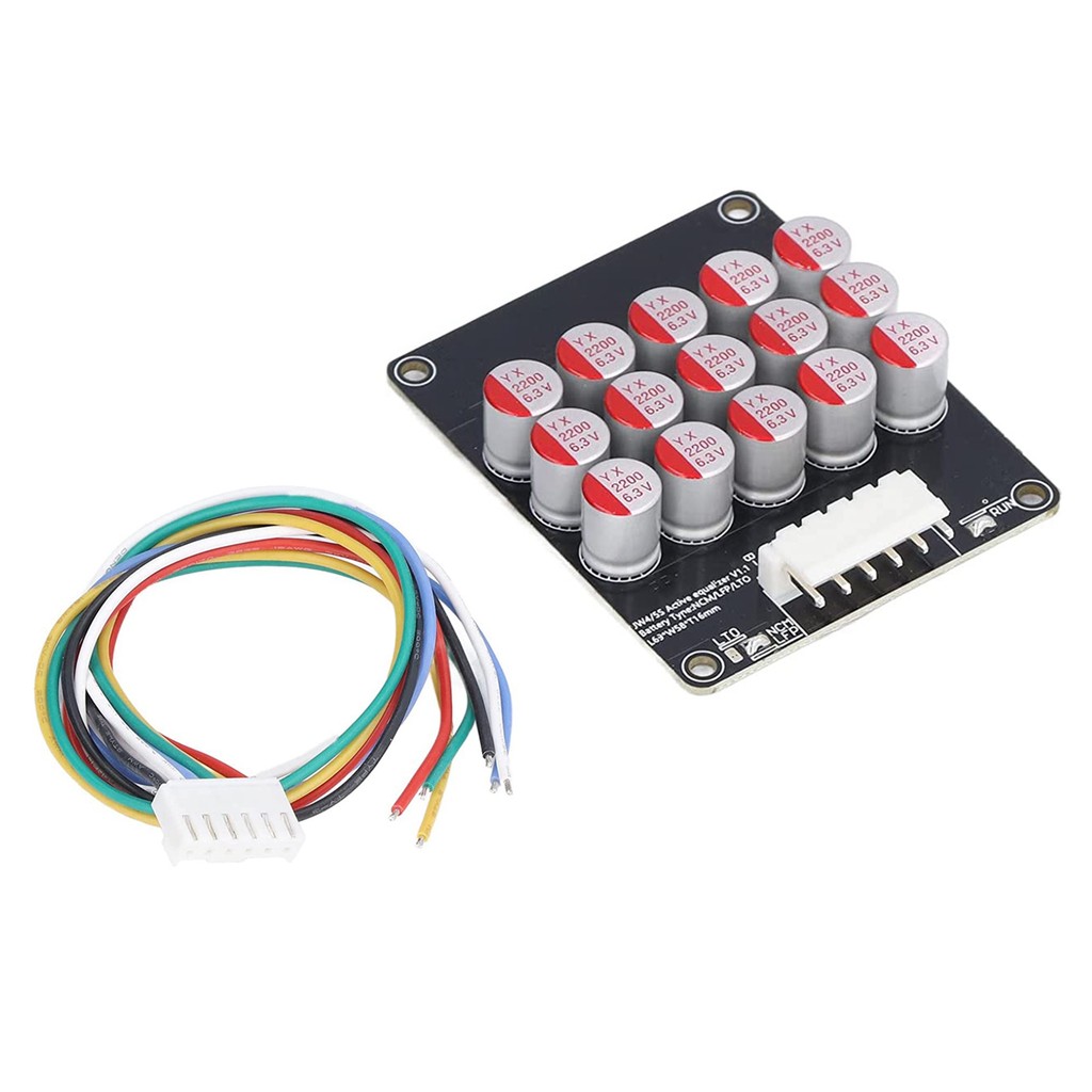 5S Active Equalizer Balancer Lifepo4 / Lipo/ LTO Battery Energy Equalization Capacitor BMS Board