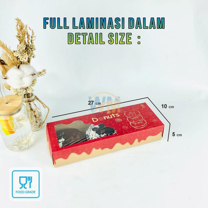 (Isi 30Pcs) Box Donat Viral Isi 6 27185 Motif / Isi 3 27X10 Dus Donat Kekinian Isi 112 & Mini -