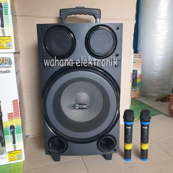 Speaker Karaoke Bluetooth Portable Besar Gmc 897 L + Bonus Mic Terbaik