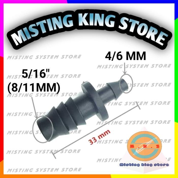 KONEKTOR REDUCER SELANG 8/11MM KE 4/7MM UNIRING 10*16 AERATOR ID 4 MM