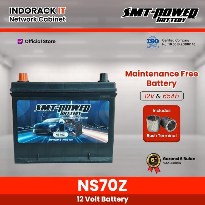 SMT Power Battery Aki Mobil 12 Volt 65 Ah NS70Z Baterai Kering Mobil Maintenance Free Battery