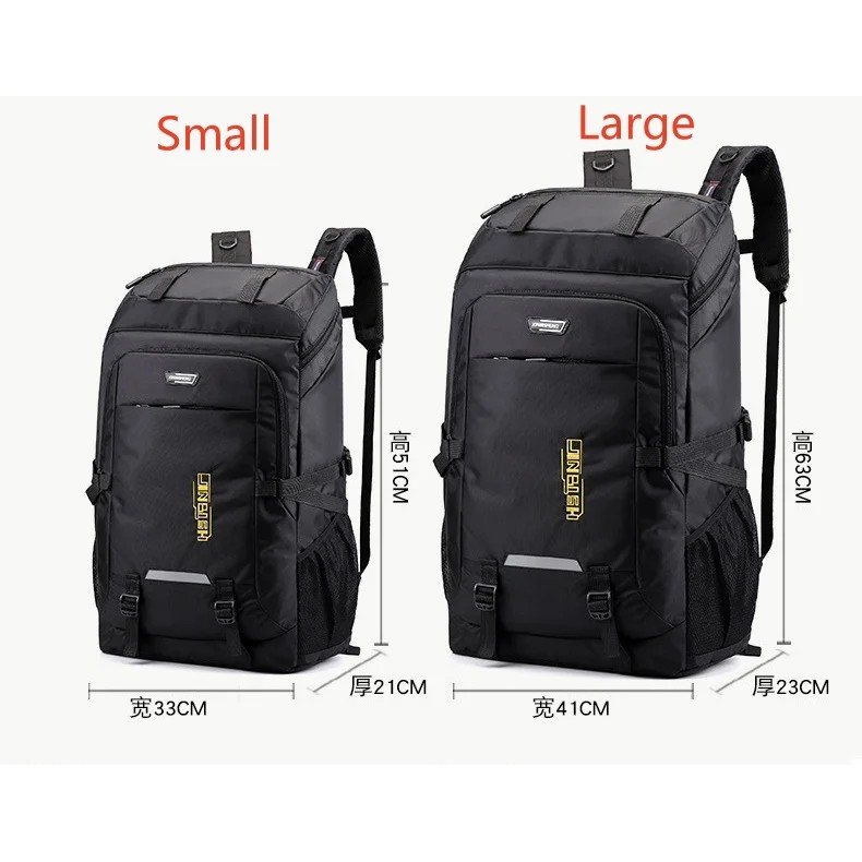 60L 80L Hiking Camping Backpack Nylon Waterproof Large Capacity Luggage Rucksack Men Women Outdoor