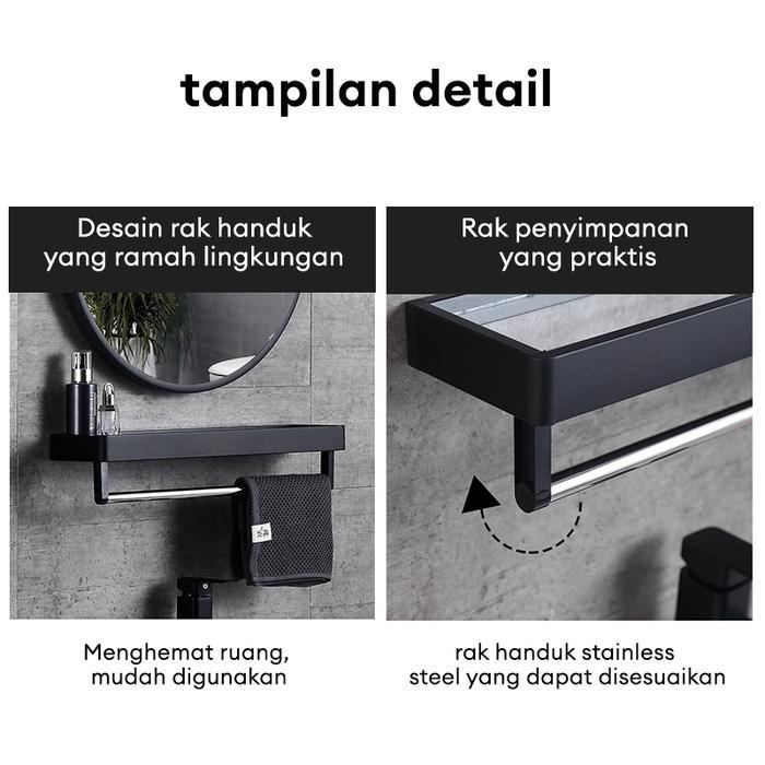 TerjaminCermin Dinding Gantung Dengan Rak Kaca Cermin Tebal Cermin Tempel Dinding Minimalis