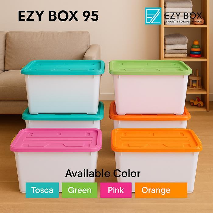 Terlaris Best Quality 100% Original Ezy Box Container 95 Liter Kotak Penyimpanan Plastik Serbaguna