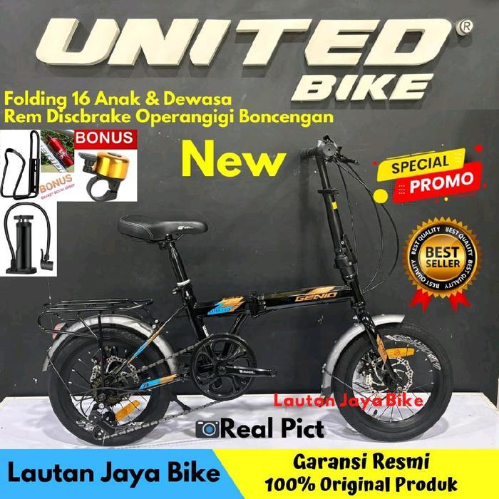 SEPEDA LIPAT 16 GENIO F371 F271 Boncengan BY UNITED New