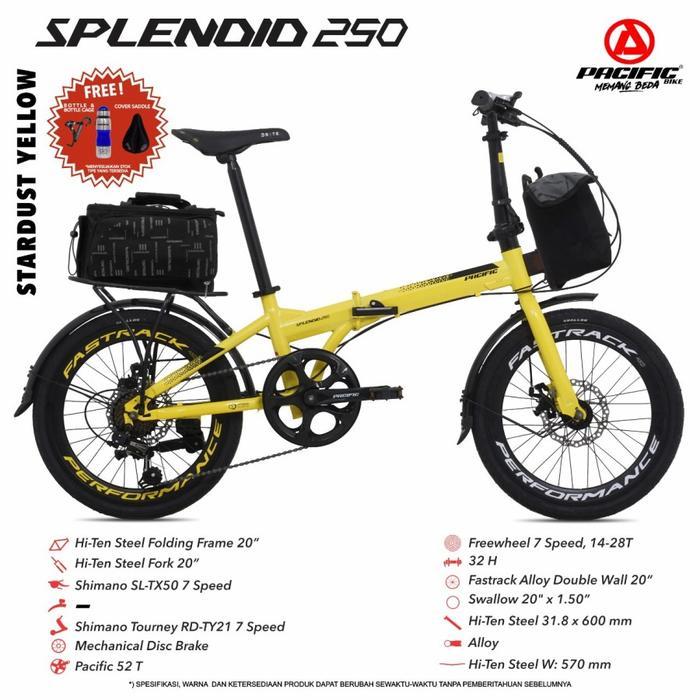 Sepeda Lipat 20 Inc Pasific 2980 RX 6.0 Velag Tinggi Alloy Shimano 7S