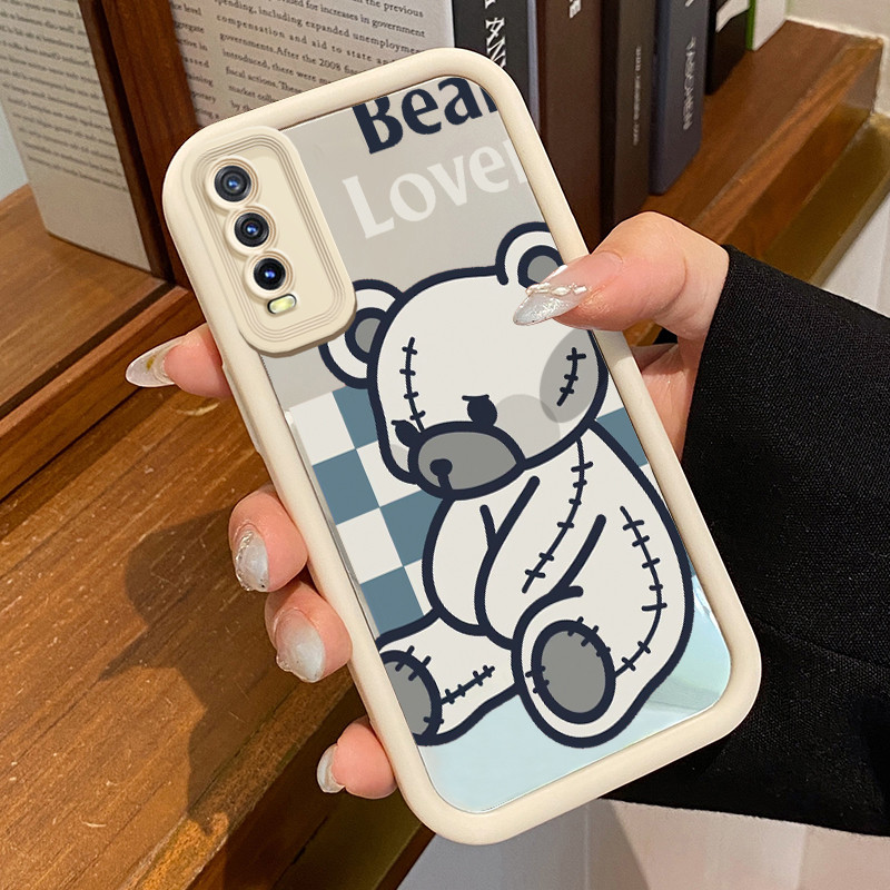 Casing Hp VIVO Y20 Y20s Y20i Y20T Y12s Y12a Y30G Y11s Case Casing Beruang yang rusak Pola Kasus cerm