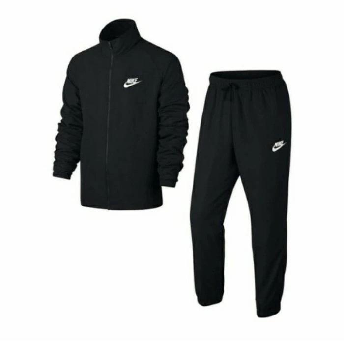 TERBARU Jaket Setelan Tracksuit Nike Woven Basic Black - 861779-010