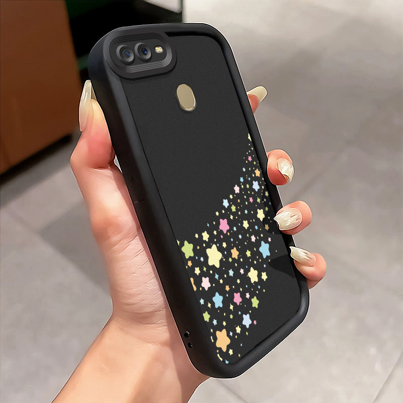 Casing Hp OPPO A7 OPPO A5s OPPO A12 OPPO A12S A11k Case Meteor warna-warni Kasing silikon Cesing bag