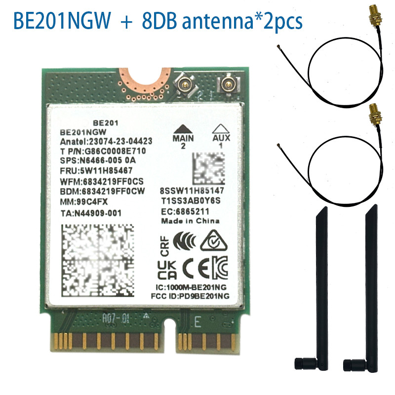 Tri-Band WIFI 7 802.11BE BE201 BE201NGW 8774Mbps Wireless Card M. 2 CNVIO 3 BT5.4 For Win10/11