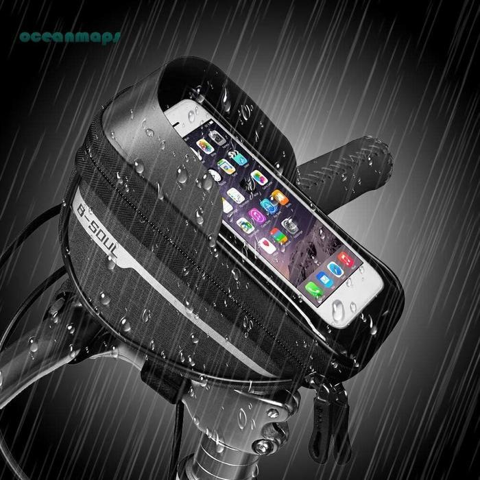 Shimano - Tas Sepeda Frame Depan Hp 5.5 Inch Anti Air Original Waterproof Murah