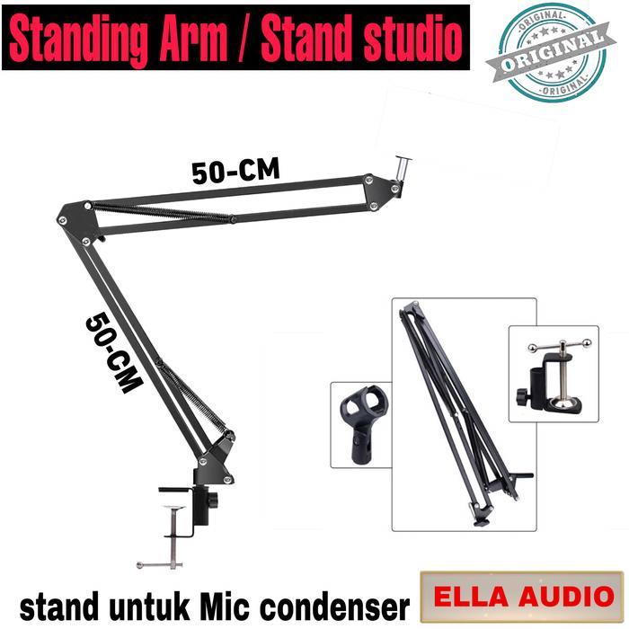 Terlaris Stand Microphone Studio Standing Arm Mic Condenser Recording SALE