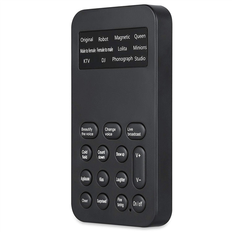 ABUO-Voice Changer Handheld Microphone Voice Changer With Sound Multifunctional Effects Machine For