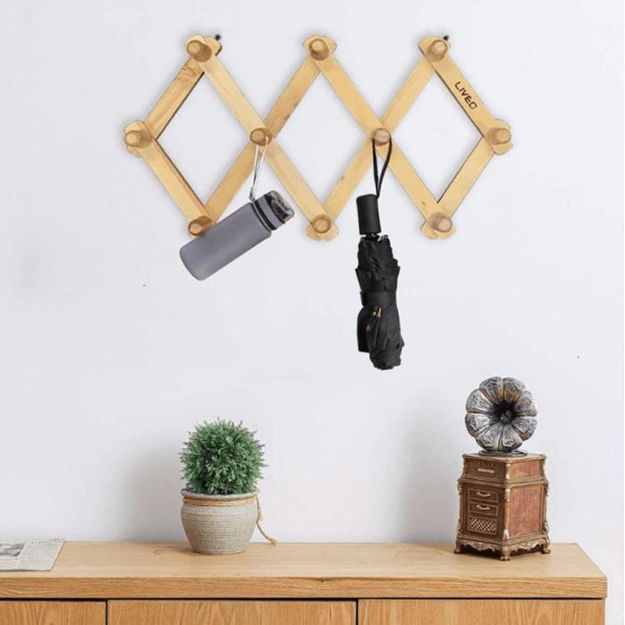 ORIGINAL LIVEO Gantungan Baju Kayu Korea Liveo LV-508 / en Hanger Hook / Hanger Baju Handuk Kayu