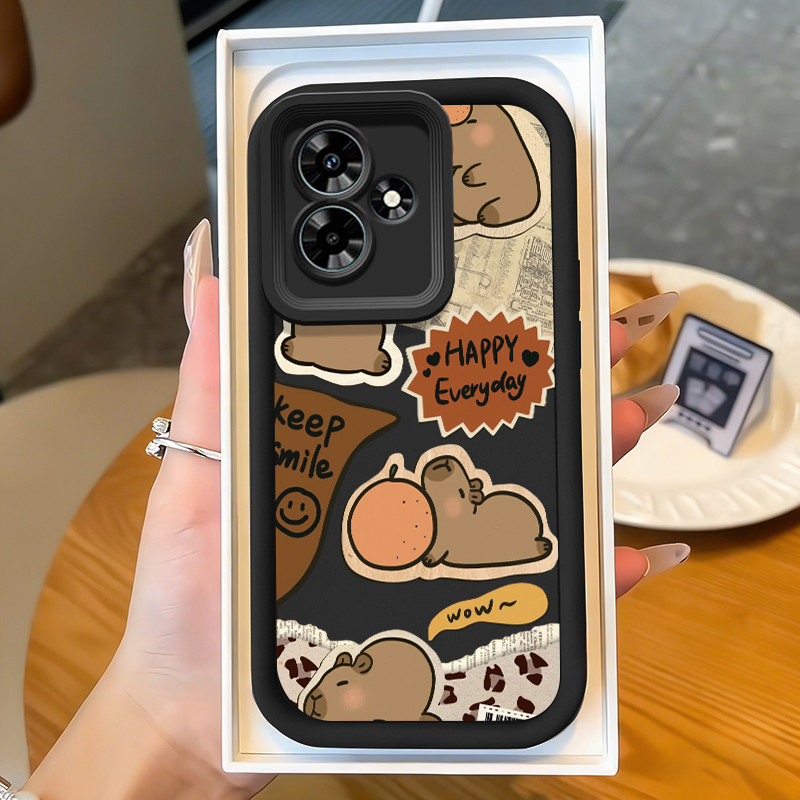 Casing Hp untuk Infinix Hot 30 Hot 30i Hot 30 Play Hot 20 Hot 20 Play Case Kartun capybara yang lucu
