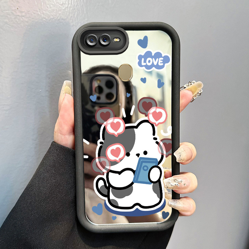 Casing Hp OPPO A7 OPPO A5s OPPO A12 OPPO A12S A11k Case Cowok Cewek​ Kucing yang sedang kasmaran Cer