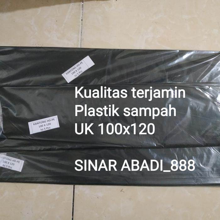 "New" kantong plastik sampah hitam 100 x 120- kantong sampah-tempat sampah