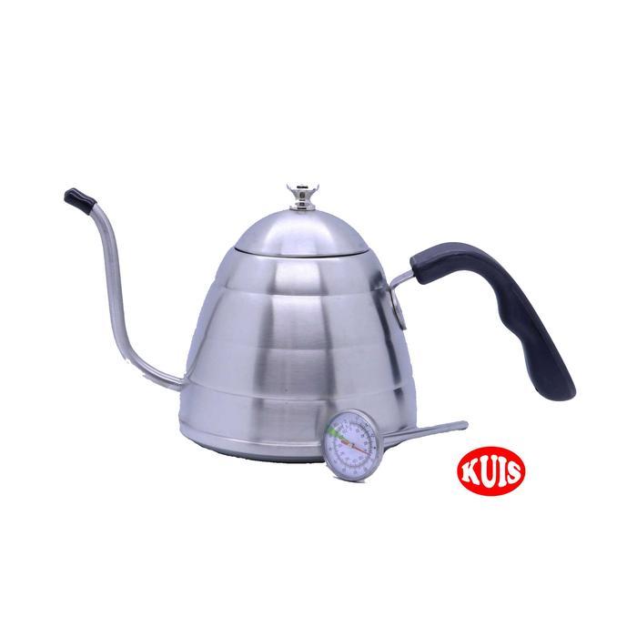 Teko Termos Air/Kopi/Teh Panas/Dingin Stainless Stee 900ml 304 Stainless Steel Gooseneck Stovetop