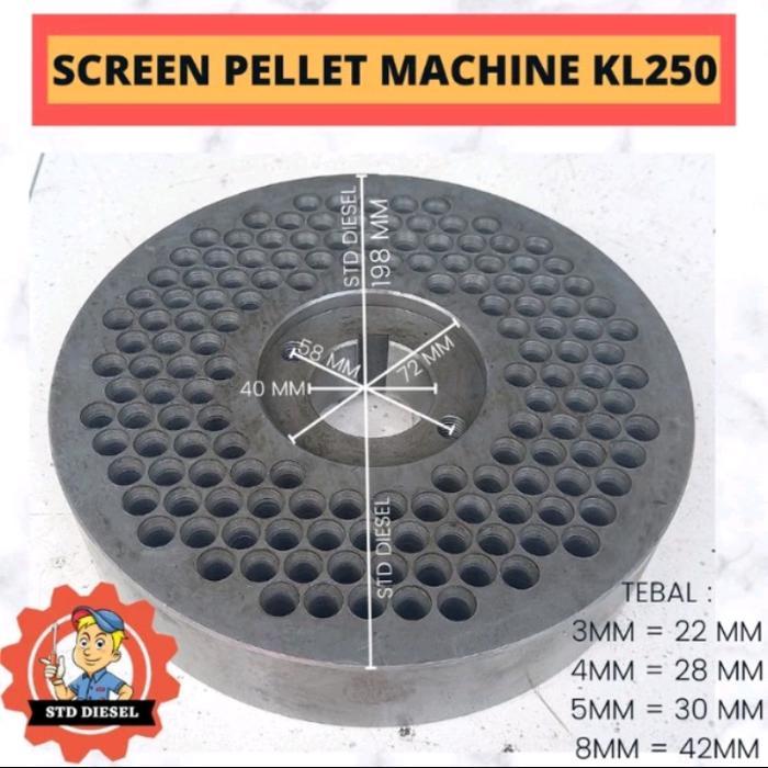SARANGAN SCREEN SARINGAN MESIN PELET KL250 PELLET MACHINE CETAK PAKAN 250KL
