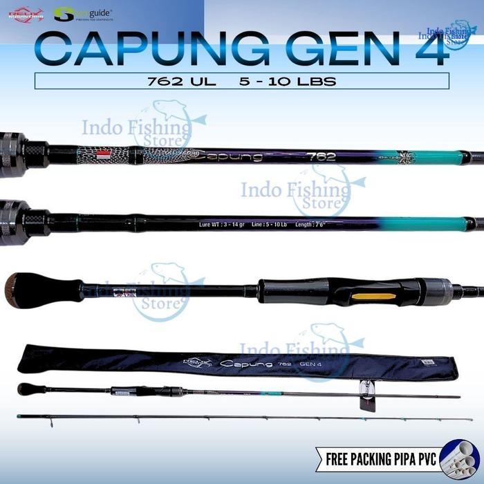 Shiimano - Joran Nusantara Capung Biru 762 Blue 762 Capung Spider Blue Include Packing Pipa Cocok