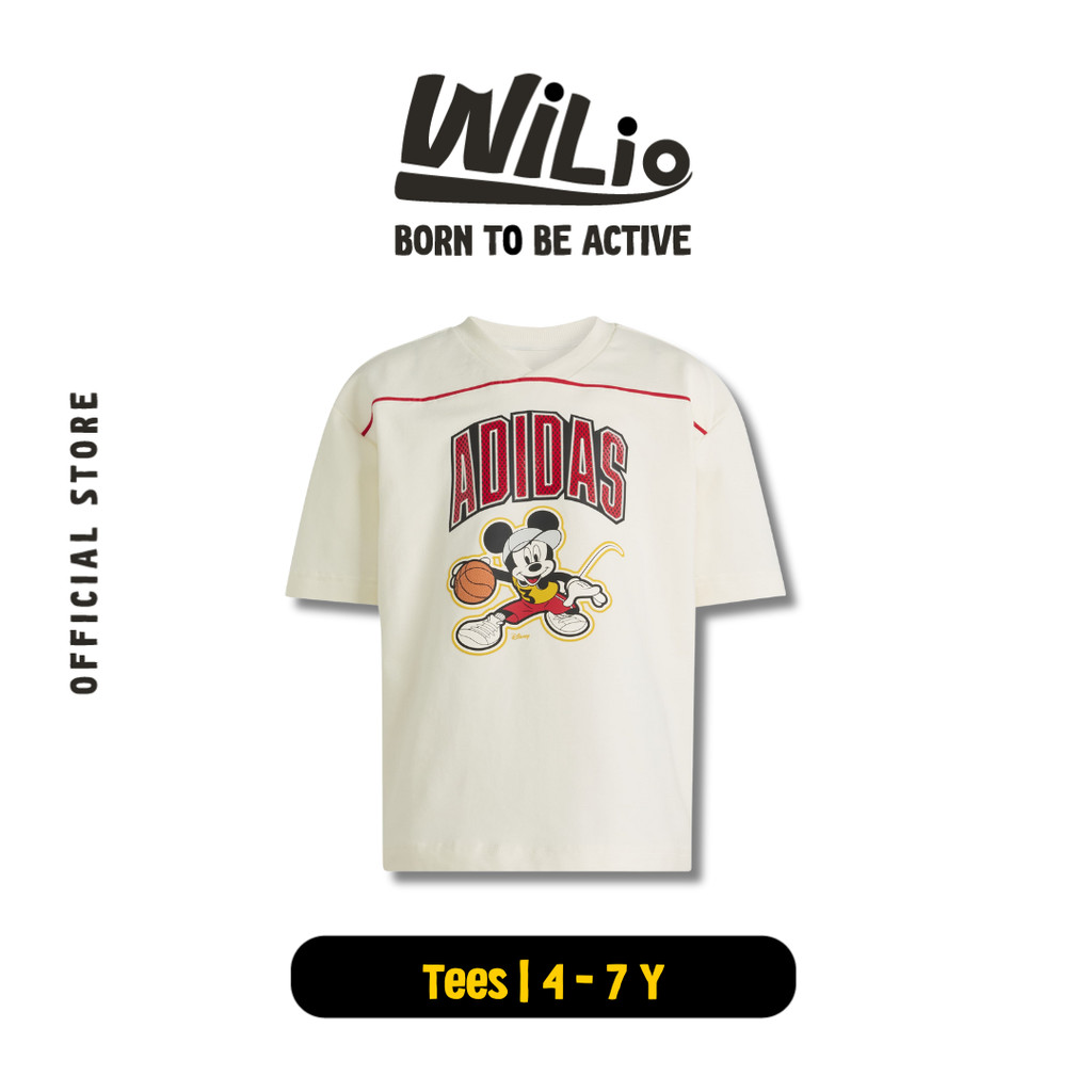 ADIDAS Disney Mickey Mouse T-Shirt JZ7673 - Kaos Anak (Putih)