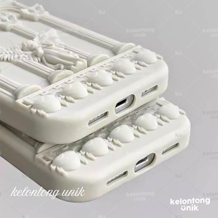 Aestora21 Kelontong Unik Elysia Angel Classic 3D Art Statue Silicone Case Retro Girl Anti-Drop