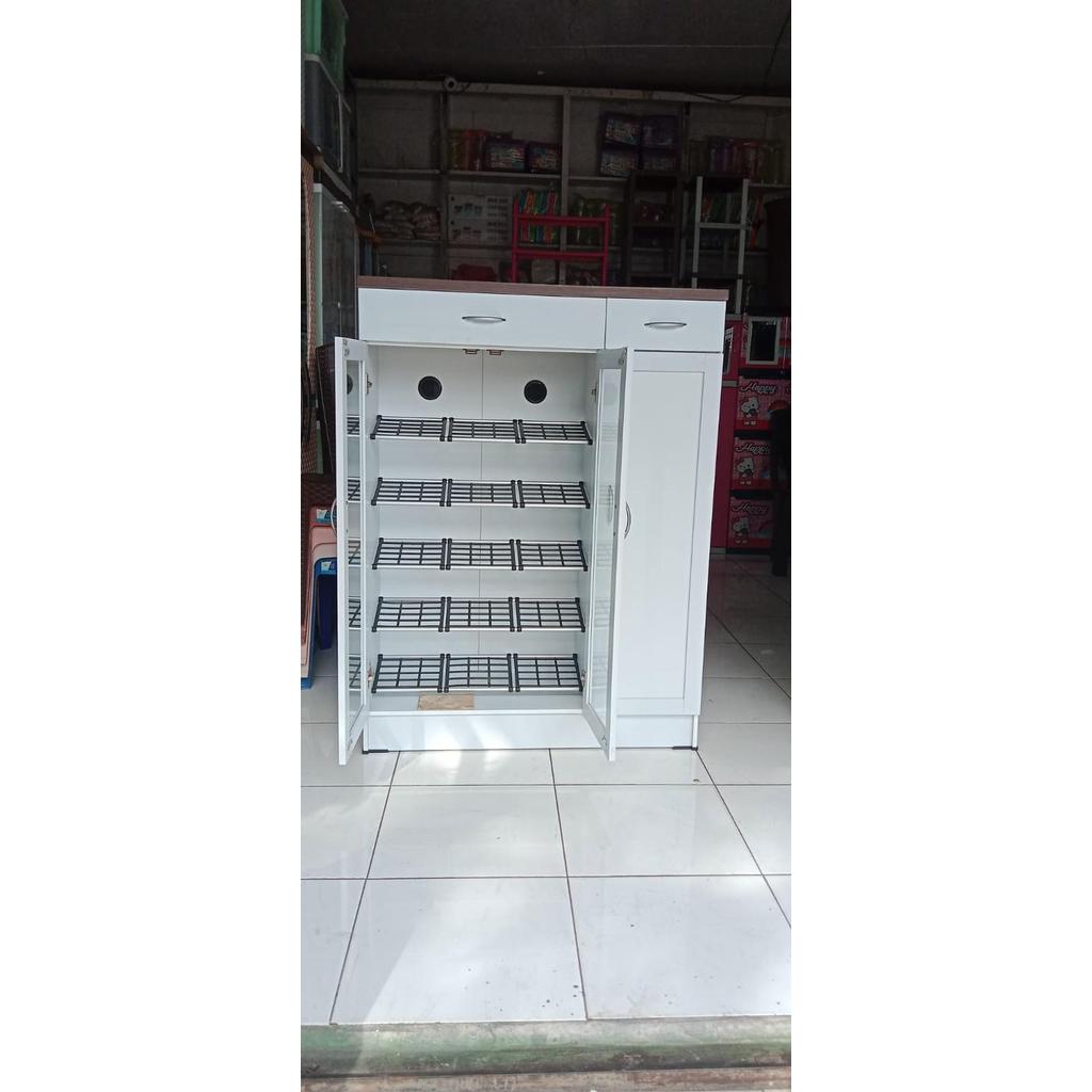 Rak Sepatu Kayu/ Rak Sepatu Panel/ Rak Sepatu Kaca Jasmine - Tipe 7030