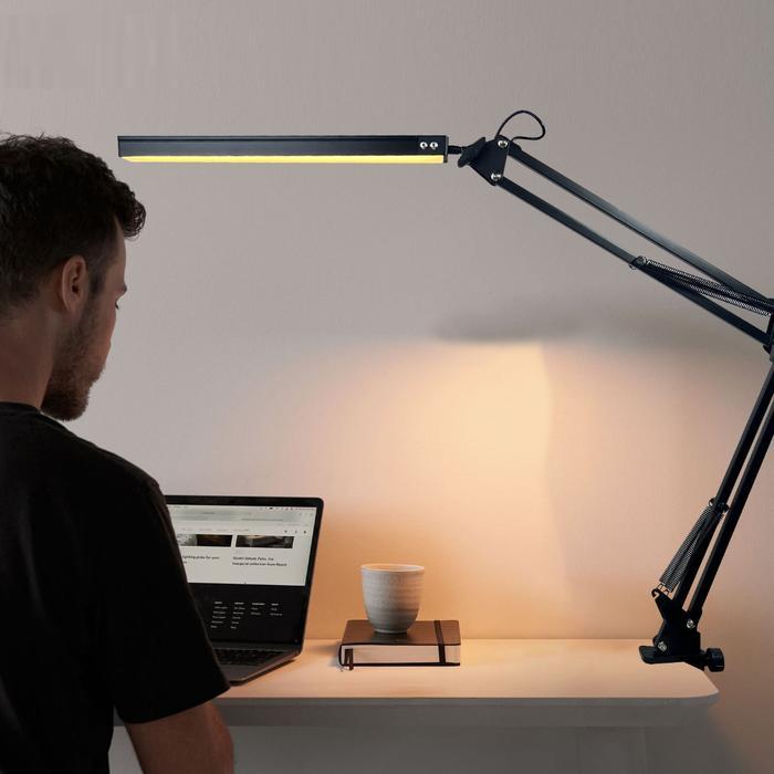 LAMPU MEJA BELAJAR BACA KANTOR JEPIT LAMPU MEJA LED DENGAN PENJEPIT