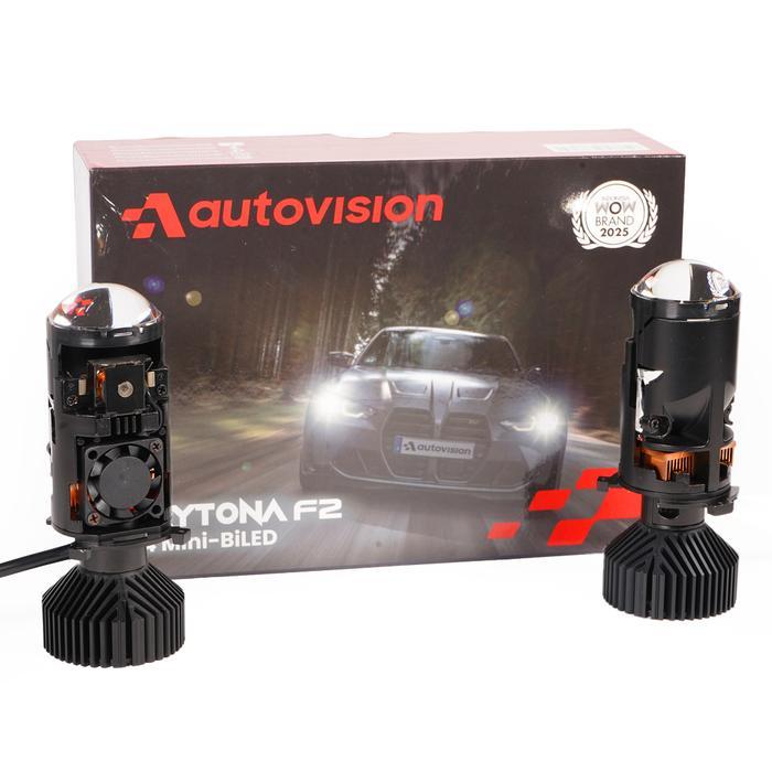 Lampu Mini BiLED Bi LED Autovision Daytona F2 Bohlam H4 Putih Projie Proji Lampu Mobil Motor