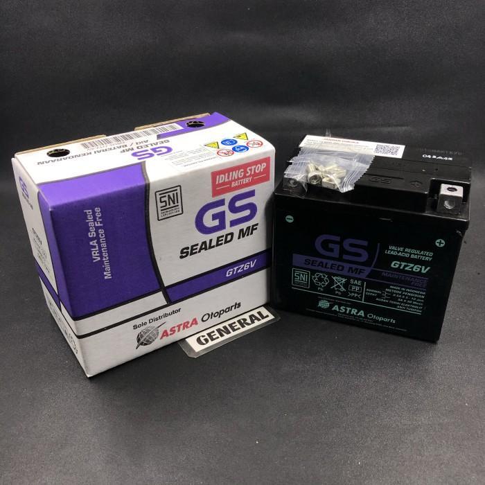 Aki Gs Sealed Mf Gtz6V Motor Vario 125 150 Pcx Baterai Kering Astra