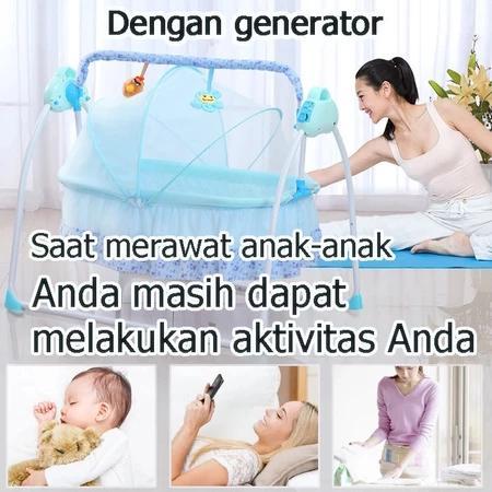 Ayunan Bayi Otomatis Ayunan Bayi listrik Dapat dilipat Multi-fungsi elektrik box bayi tempat tidur