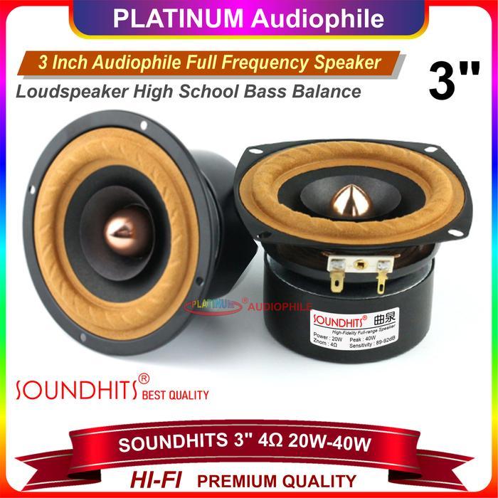 Speaker Full Range 3 Inch 4 Ohm 40W Hifi Speker 3" Fullrange Soundhits Sq-303