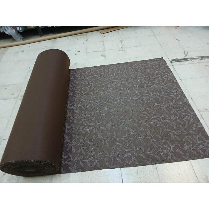 Kain Bintik Anti Slip Satin Motif Alas Karpet, bahan bintik timbul coklat lebar 1.5m