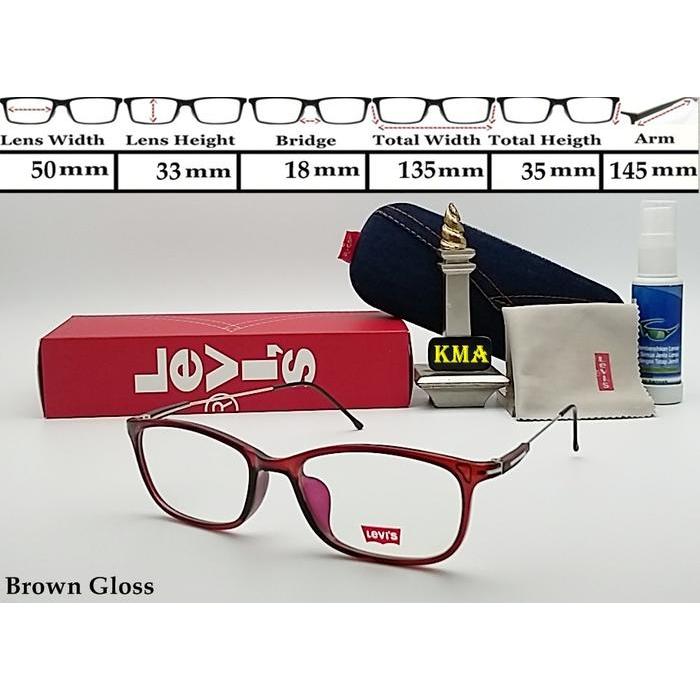 frame kacamata lensa minus levis kacamata levis frame levis kotak new