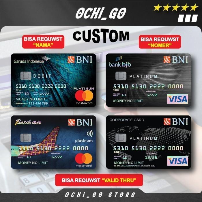 Stiker Kartu Atm Garskin Skin Card Custom Bank Bni Prioritas Sticker Kartu Atm Bni Bri Mandiri Bca
