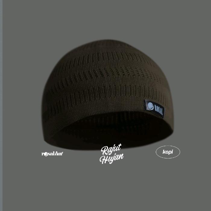 Rosal Peci Rajut Hujan Bahan Astra Elastis Kopiah Hitam Peci Rajut Hitam Peci Rajut Dewasa Peci Haji