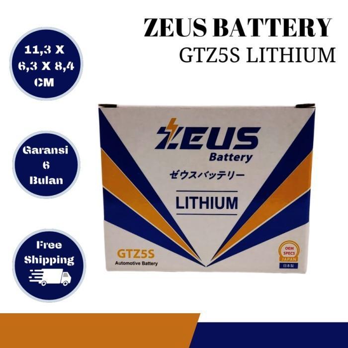 Zeus Aki Aki Motor Lithium Ion Starter Gtz5S Original Garansi Zeus