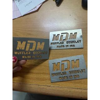 EMBLEM STAINLISH CUTTING MDM MUFFLER CORELET