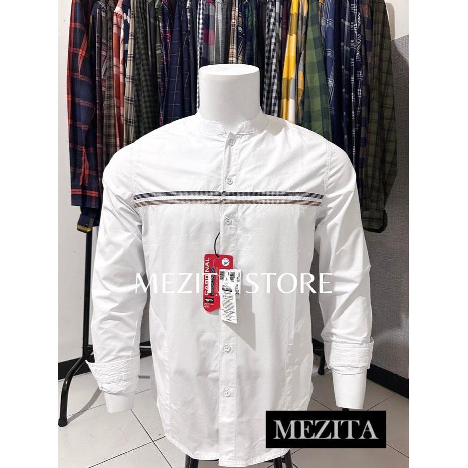 Kemeja Koko Cardinal Jeans Putih Motif