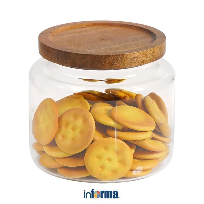 Informa 1.6 ltr Geor Stoples Kaca Toples Jar Penyimpanan Kedap Udara Wadah Makanan