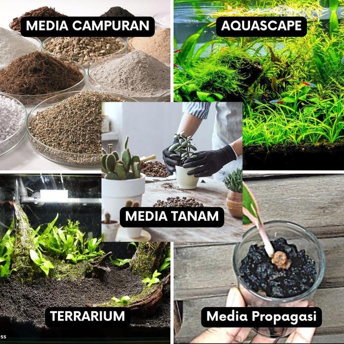 NEWW Lava Rock - Pasir Malang Hitam Vulcanic Soil Lavarock Pasir Vulkanik Media Tanam