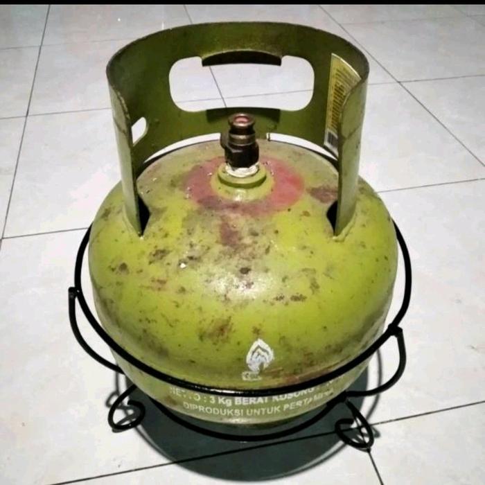 RAK TABUNG GAS 3 KG/TATAKAN GAS 3 KG/RAK TABUNG GAS 3 KG/RAK BESI ORGANIZER DAPUR/FREE