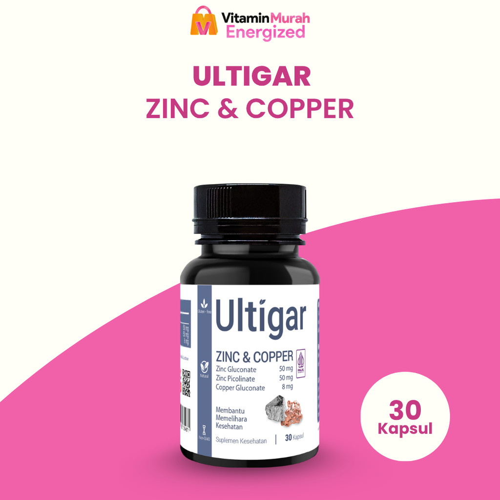 ULTIGAR ZINC & COPPER ISI 30 & 100 KAPSUL - SUPLEMEN KESEHATAN