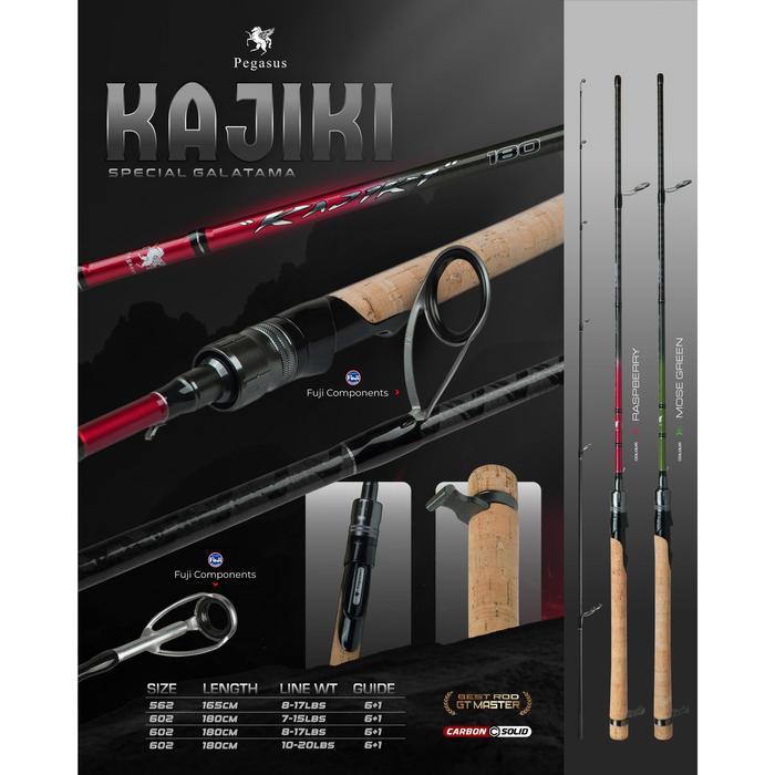 Joran Pancing PEGASUS KAJIKI 165cm / 180cm FUJI (15lbs / 17lbs / 20lbs) Murah